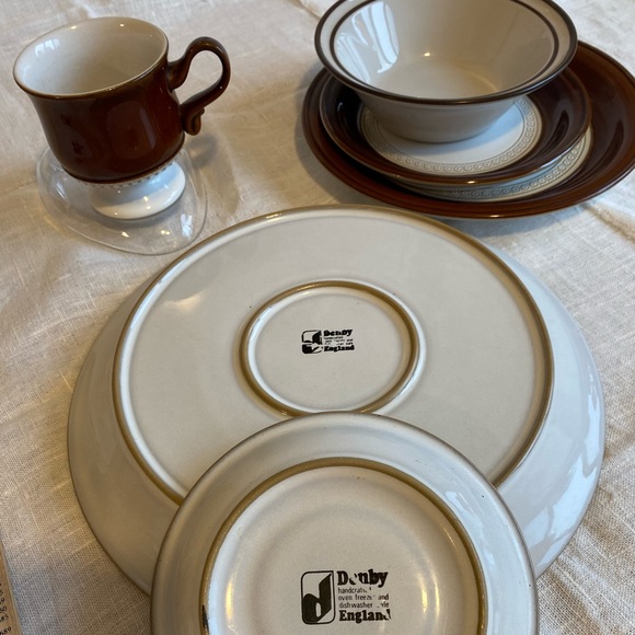 Denby, Renaissance series “Cognac” 4-piece luncheon service for 2 - Picture 2 of 5
